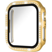 xDfind pouzdro posázené kamínky s tvrzeným sklem pro Apple Watch 40mm - zlaté