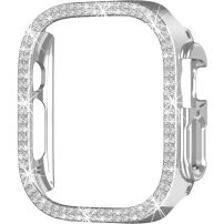 xDfind metalické pouzdro posázené kamínky pro Apple Watch Ultra 49mm - stříbrné