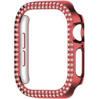 xDfind metalické pouzdro posázené kamínky pro Apple Watch 44mm - červené