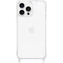 Transparentní kryt s úchyty pro šňůrku pro iPhone 14 Pro Max - čirý