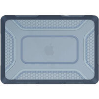 Odolný kryt se strukturou včelí plástve a vyklápěcími nožičkami pro MacBook Neo (A3404) - tmavě modrý