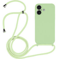 Silikonový kryt se šňůrkou pro iPhone 17 - zelený