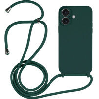 Silikonový kryt se šňůrkou pro iPhone 17 - petrolejový
