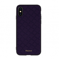 Dzgogo kryt s designem prošívání pro iPhone XS / X - fialový