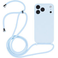 Silikonový kryt se šňůrkou pro iPhone 17 Pro - modrý