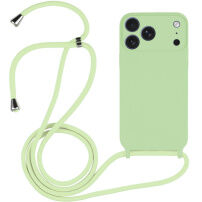 Silikonový kryt se šňůrkou pro iPhone 17 Pro - zelený