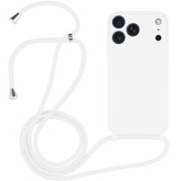 Silikonový kryt se šňůrkou pro iPhone 17 Pro - bílý