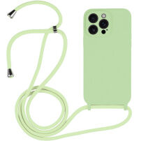 Silikonový kryt se šňůrkou pro iPhone 14 Pro Max - zelený