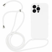 Silikonový kryt se šňůrkou pro iPhone 14 Pro Max - bílý