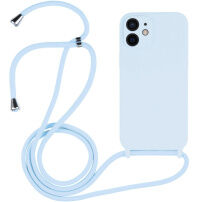 Silikonový kryt se šňůrkou pro iPhone 12 - modrý