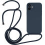 Silikonový kryt se šňůrkou pro iPhone 12 - tmavě modrý