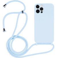 Silikonový kryt se šňůrkou pro iPhone 12 Pro - modrý
