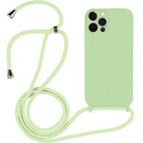 Silikonový kryt se šňůrkou pro iPhone 12 Pro - zelený
