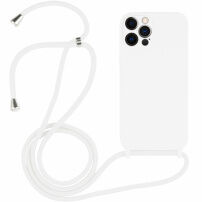 Silikonový kryt se šňůrkou pro iPhone 12 Pro - bílý