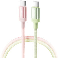 Toocki TQ-C108 nabíjecí a datový kabel - USB-C na USB-C - 1 m - zelenorůžový