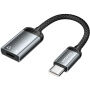 ESSAGER audio a nabíjecí redukce - Lightning na USB-C - šedá