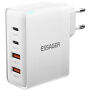 ESSAGER ES-CD37 rychlonabíjecí adaptér s porty 2x USB-C / 2x USB-A - 100W - bílý