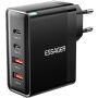 ESSAGER ES-CD37 rychlonabíjecí adaptér s porty 2x USB-C / 2x USB-A - 100W - černý