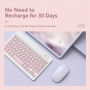 Bezdrátová Bluetooth klávesnice - růžová