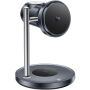 Yesido DS40 Qi2 3v1 magnetický bezdrátový stojánek pro iPhone / Apple Watch / AirPods - 25W - šedý