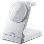WEKOME WP-U180 Qi2 3v1 skládací magnetický bezdrátový stojánek pro iPhone / Apple Watch / AirPods - 15W - stříbrný