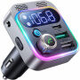JOYROOM JR-CL16 Bluetooth FM transmitter do auta s porty USB-C / 2x USB-A - 48W - stříbrný