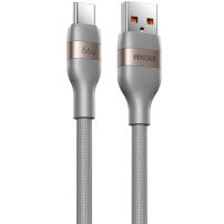 WEKOME WDC-C31 opletený nabíjecí a datový kabel - USB-A na USB-C - 2 m - šedý