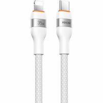 WEKOME WDC-C33 opletený nabíjecí a datový kabel - USB-C na Lightning - 1,2 m - bílý