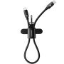 ESSAGER ES-X83 nabíjecí a datový kabel a poutko - USB-C na USB-C - 30 cm - černý