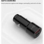 FIXED autonabíječka s porty USB-C / USB-A - 63W - černá