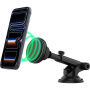 FIXED MagCool 2 XL magnetický držák do auta na sklo a palubní desku s bezdrátovým nabíjením pro iPhone - černý