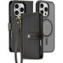 DUX DUCIS Lawa 2v1 odnímatelné flipové pouzdro s MagSafe a peněženkou pro iPhone 16 Pro - černé