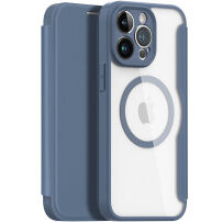DUX DUCIS Skin X flipové pouzdro s MagSafe pro iPhone 13 Pro Max - tmavě modré