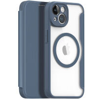 DUX DUCIS Skin X flipové pouzdro s MagSafe pro iPhone 14 - tmavě modré