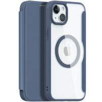DUX DUCIS Skin X flipové pouzdro s MagSafe pro iPhone 15 Plus - tmavě modré