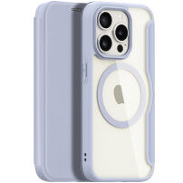 DUX DUCIS Skin X flipové pouzdro s MagSafe pro iPhone 15 Pro - modrošedé