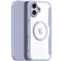 DUX DUCIS Skin X flipové pouzdro s MagSafe pro iPhone 16 - modrošedé