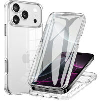 Dvoudílné pouzdro na přední i zadní stranu pro iPhone 17 Pro Max - čiré