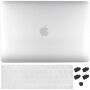 ENKAY 3v1 lesklý kryt s ultra tenkým krytem EU klávesnice a záslepkami portů pro MacBook Pro 15" s Touch Barem (A1707 / A1990) - čirý