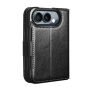 QIALINO kožené flipové pouzdro pro iPhone Duo - černé