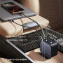 UGREEN EC604 sada autonabíječky s porty 2x USB-C / USB-A a výsuvného kabelu USB-C - 145W - 70 cm - šedá