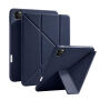 XDcase Y-fold pouzdro s origami stojánkem a prostorem na Apple Pencil pro iPad Pro 12,9" (2018-2022) - tmavě modré