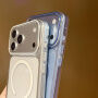 Transparentní kryt z tvrdého plastu s černým MagSafe pro iPhone 16 Pro Max - čirý