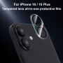 XDcase tvrzené sklo k ochraně čoček zadního fotoaparátu pro iPhone 16 / 16 Plus - černé