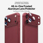 XDcase tvrzené sklo s kovovým rámečkem k ochraně čoček fotoaparátu pro iPhone 18 Pro - vínové