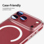 XDcase tvrzené sklo s kovovým rámečkem k ochraně čoček fotoaparátu pro iPhone 18 Pro - vínové