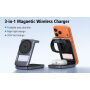 Q29 Qi2.2 3v1 skládací magnetický bezdrátový stojánek pro iPhone / Apple Watch / AirPods - 25W - bílý