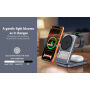 Q29 Qi2.2 3v1 skládací magnetický bezdrátový stojánek pro iPhone / Apple Watch / AirPods - 25W - bílý