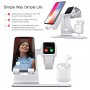 Bestand 3v1 stojánek pro iPhone / Apple Watch s Lightning konektorem pro nabíjení AirPods - stříbrný