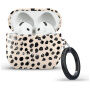 Burga obal se vzorem a karabinou pro AirPods 4 / 5 - Almond Latte